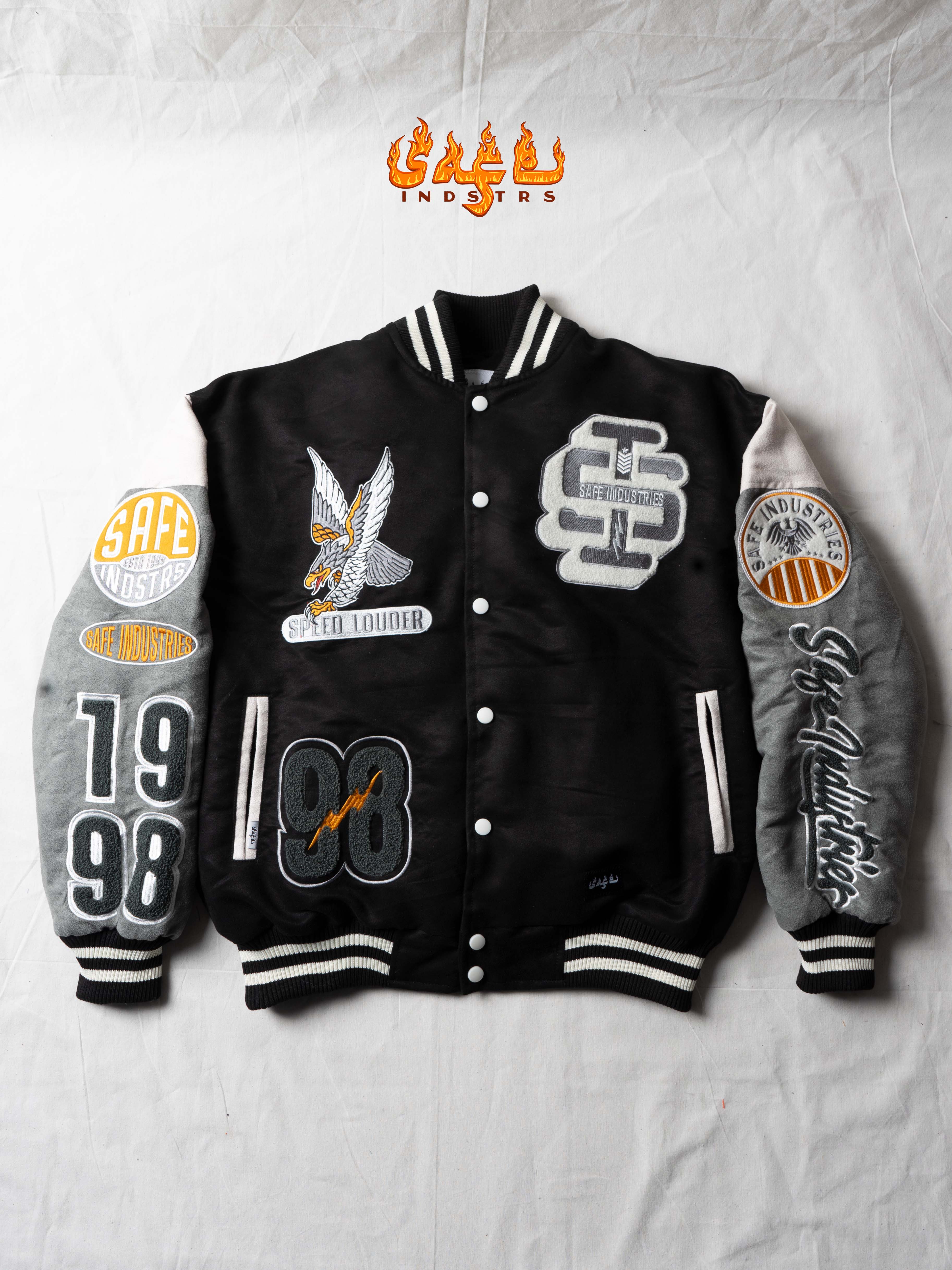 VARSITY JACKET-ALDER BLACK